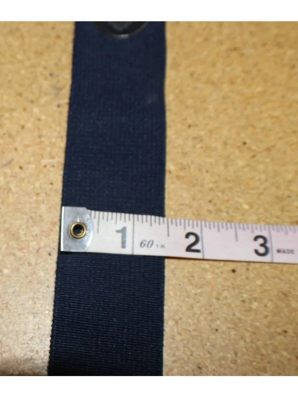 Vintage Navy Blue Elastic Belt Adjustable Stretch Waist Belt Faux Leather Buckle